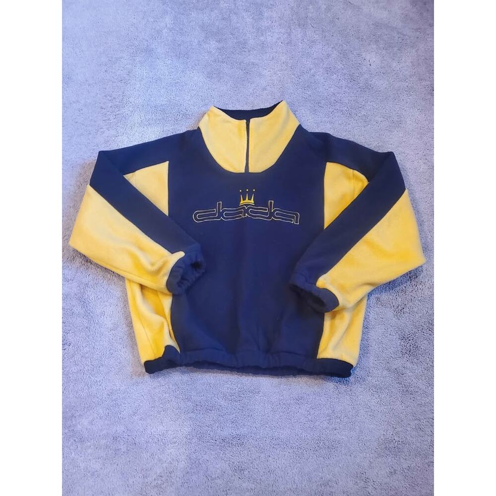 RARE Vintage DADA Supreme Black/Yellow Pullover Fleece – Fits 2X